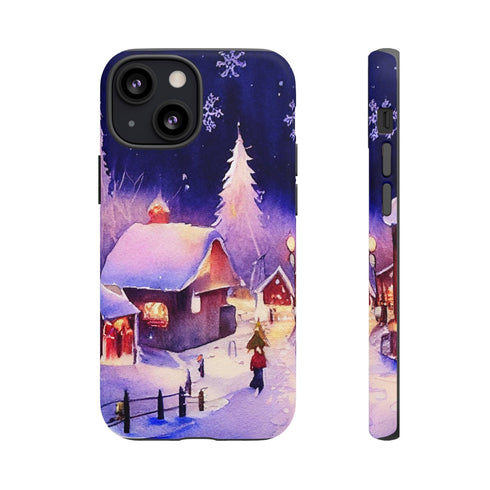Christmas Homes in the Snow - Impact Resistant Phone Case iPhone 13 Mini Matte